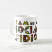 私は私によってが反馬鹿である反会合ではないです。 皮肉 コーヒーマグカップ (正面左)