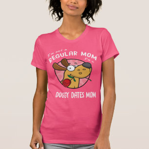 私は私によってが小犬の日付のお母さんの白である規則的なお母さんでは Tシャツ