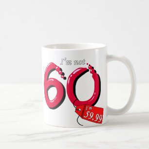私は私によってが59.99の泡文字である60才ではないです コーヒーマグカップ