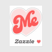 私は私にハート – スローガンおもしろいステッカー シール (シート)