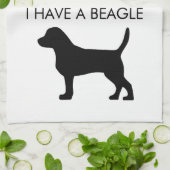 "私は私にビーグル犬"が台所タオルある平静を保つことができません キッチンタオル (折り畳み)