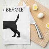 "私は私にビーグル犬"が台所タオルある平静を保つことができません キッチンタオル (四つ折り)