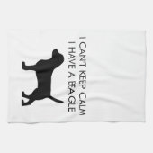 "私は私にビーグル犬"が台所タオルある平静を保つことができません キッチンタオル (横)