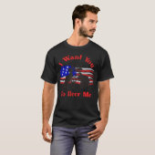 私は私にビールを飲んで欲しい7月4日アンクルサム Tシャツ (正面フル)