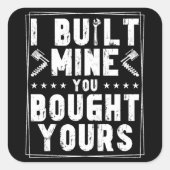 私は私のあなたの買デザインを整備士のために造った スクエアシール (正面)