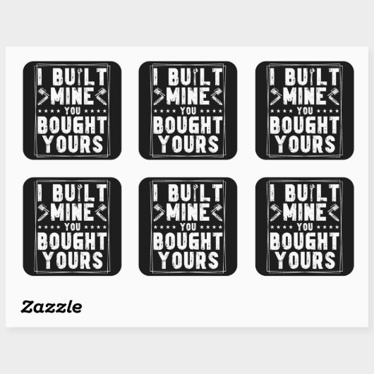 私は私のあなたの買デザインを整備士のために造った スクエアシール (シート)