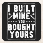 私は私のあなたの買デザインを整備士のために造った スクエアペーパーコースター (正面)