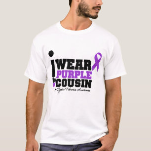 私は私のいとこの嚢胞性線維症のための紫色を身に着けています Tシャツ