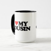 私は私のいとこを愛します マグカップ (正面左)