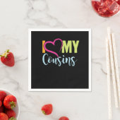 私は私のいとこ兄姉叔母の叔父ギフトが大好き スタンダードカクテルナプキン (インサイチュ)