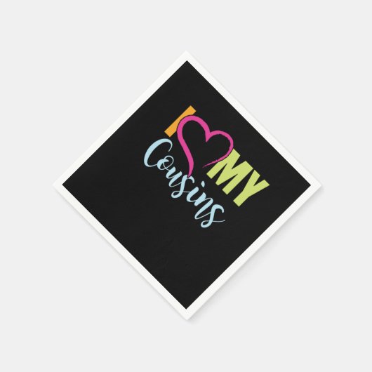 私は私のいとこ兄姉叔母の叔父ギフトが大好き スタンダードカクテルナプキン (角)