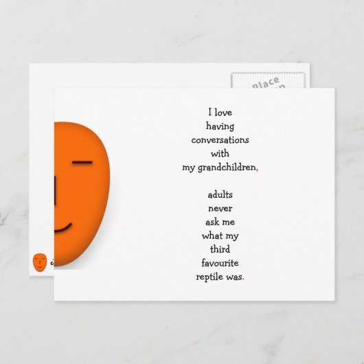 私は私のおじいちゃんおじいちゃんおばあちゃん引用文 おもしろい ポストカード (正面/裏面)