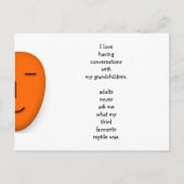 私は私のおじいちゃんおじいちゃんおばあちゃん引用文 おもしろい ポストカード (正面)