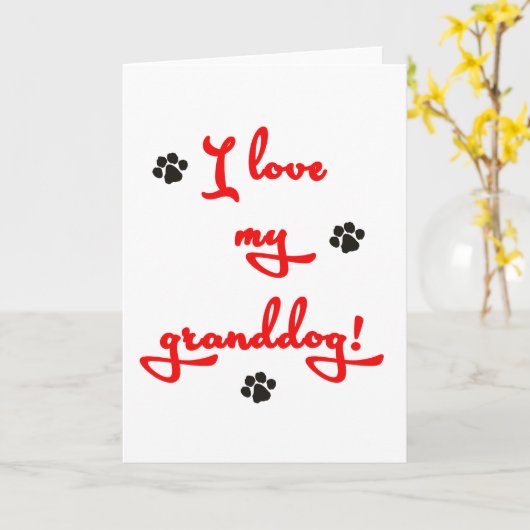 私は私のおじいちゃんを愛している! カード (黄色い花)