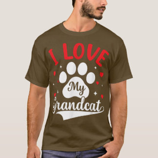 私は私のおじいちゃんを愛して – 猫好きおじいちゃんおばあちゃんGr Tシャツ