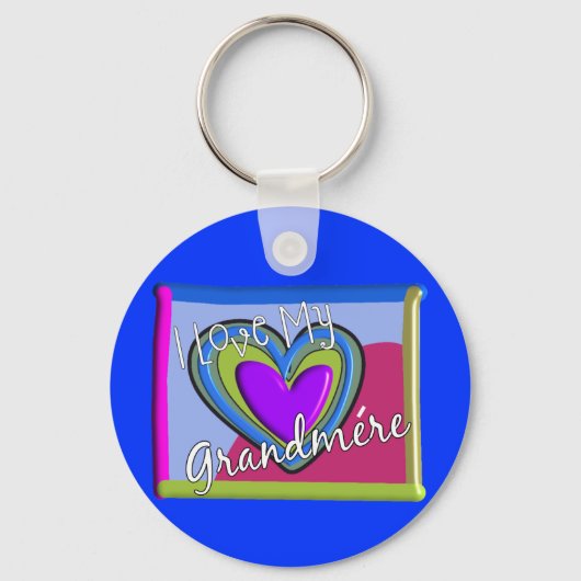 私は私のおじいちゃんを愛フランスのしている キーホルダー (正面)