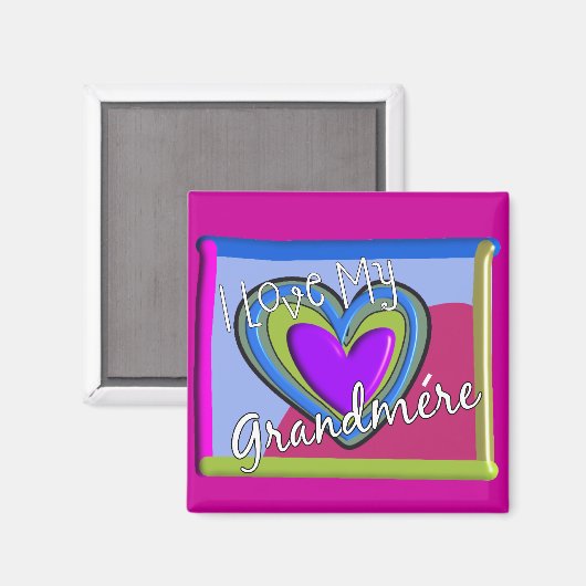 私は私のおじいちゃんを愛フランスのしている マグネット (正面/裏面)