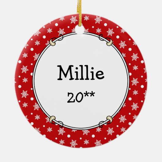 私は私のおじいちゃんバイコンフリースドッグ祖母が大好き セラミックオーナメント (裏面)