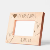 私は私のおじいちゃん誕生日写真フレームが大好き レーザー彫刻フレーム (左)
