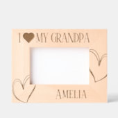 私は私のおじいちゃん誕生日写真フレームが大好き レーザー彫刻フレーム (正面)
