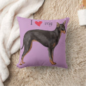 私は私のおもちゃのマンチェスターテリアを愛します クッション (ブランケット)