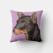 私は私のおもちゃのマンチェスターテリアを愛します クッション (裏面)