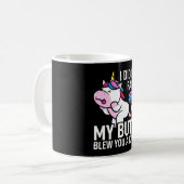私は私のお尻のユニコーン吹ギフトを楽しんでおもしろいいなかった コーヒーマグカップ (正面左)