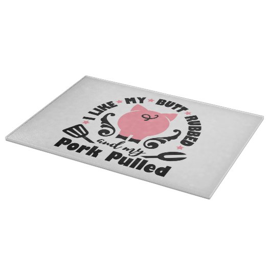 私は私のお尻をこするのが好きで、豚肉を引っ張った カッティングボード (角)