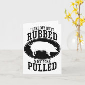 私は私のお尻を擦り、私の豚肉はBbqを引っ張るのが好き カード (黄色い花)