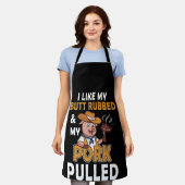 私は私のお尻を擦り、私の豚肉を引っ張るのが好き エプロン (着用した状態)