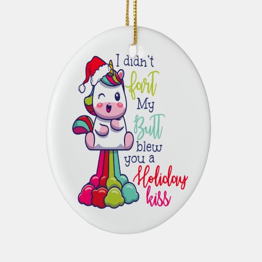 私は私のお尻吹は休日キス セラミックオーナメント (右)