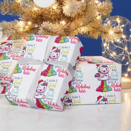 私は私のお尻吹は休日キス ラッピングペーパー (クリスマス)