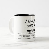 私は私のお尻 ツートーンマグカップ (正面左)