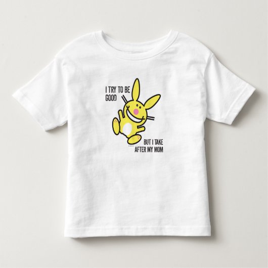 私は私のお母さんの後で取ります トドラーTシャツ (正面)