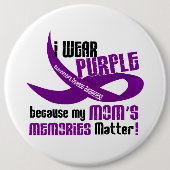私は私のお母さんの記憶33のための紫色を身に着けています 缶バッジ (正面)