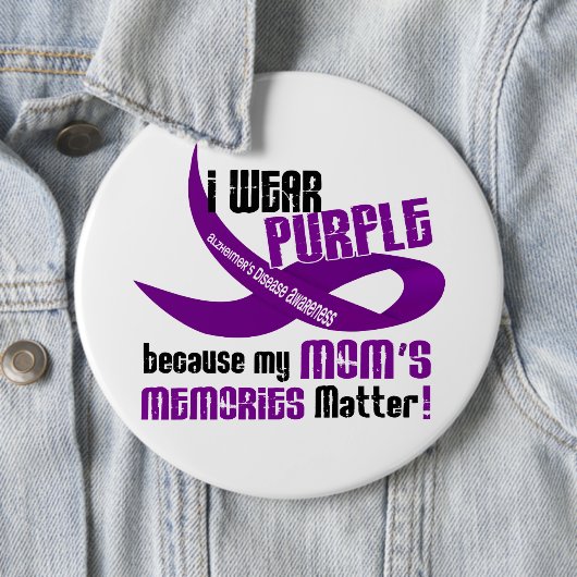 私は私のお母さんの記憶33のための紫色を身に着けています 缶バッジ (インサイチュ)