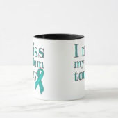 私は私のお母さんを今日恋しく思います(卵巣癌) マグカップ (中央)