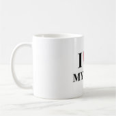 私は私のお母さんを愛します コーヒーマグカップ (左)