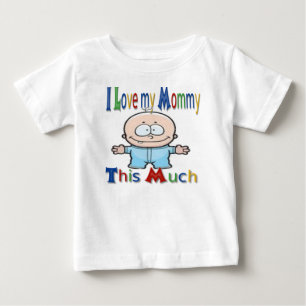 私は私のお母さんを愛します ベビーTシャツ