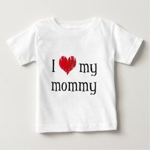 私は私のお母さんを愛します ベビーTシャツ