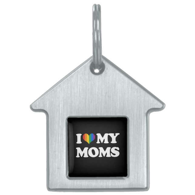 私は私のお母さんを愛します ペットネームタグ (正面)