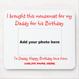 私は私のお父さんのためのこのマウスマットを持って来ました マウスパッド