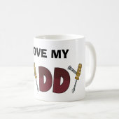 私は私のお父さんのコップを愛します コーヒーマグカップ (正面右)