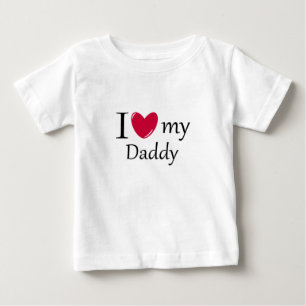 私は私のお父さんのベビーのTシャツを愛します ベビーTシャツ