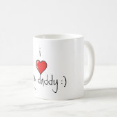 私は私のお父さんのマグを愛します コーヒーマグカップ (正面右)