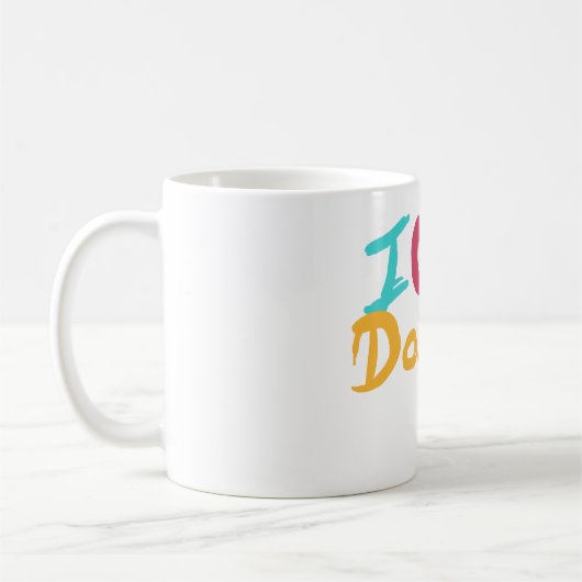 私は私のお父さんを愛します コーヒーマグカップ (左)