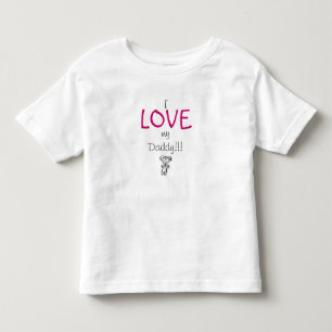 私は私のお父さんを愛します! トドラーTシャツ