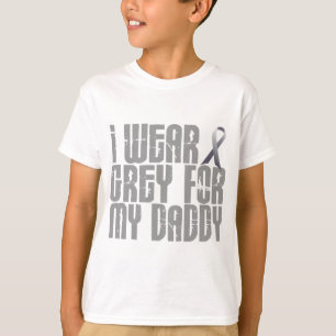 私は私のお父さん16のための灰色を身に着けています Tシャツ