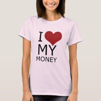 私は私のお金の女の子のTシャツを愛します Tシャツ