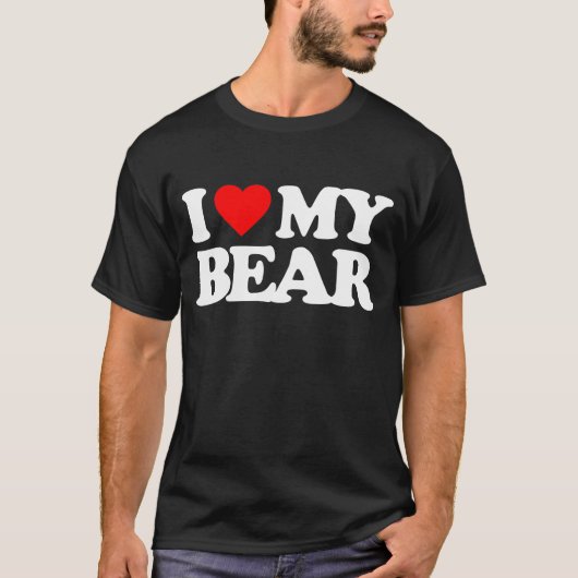 私は私のくまを愛します Tシャツ (正面)